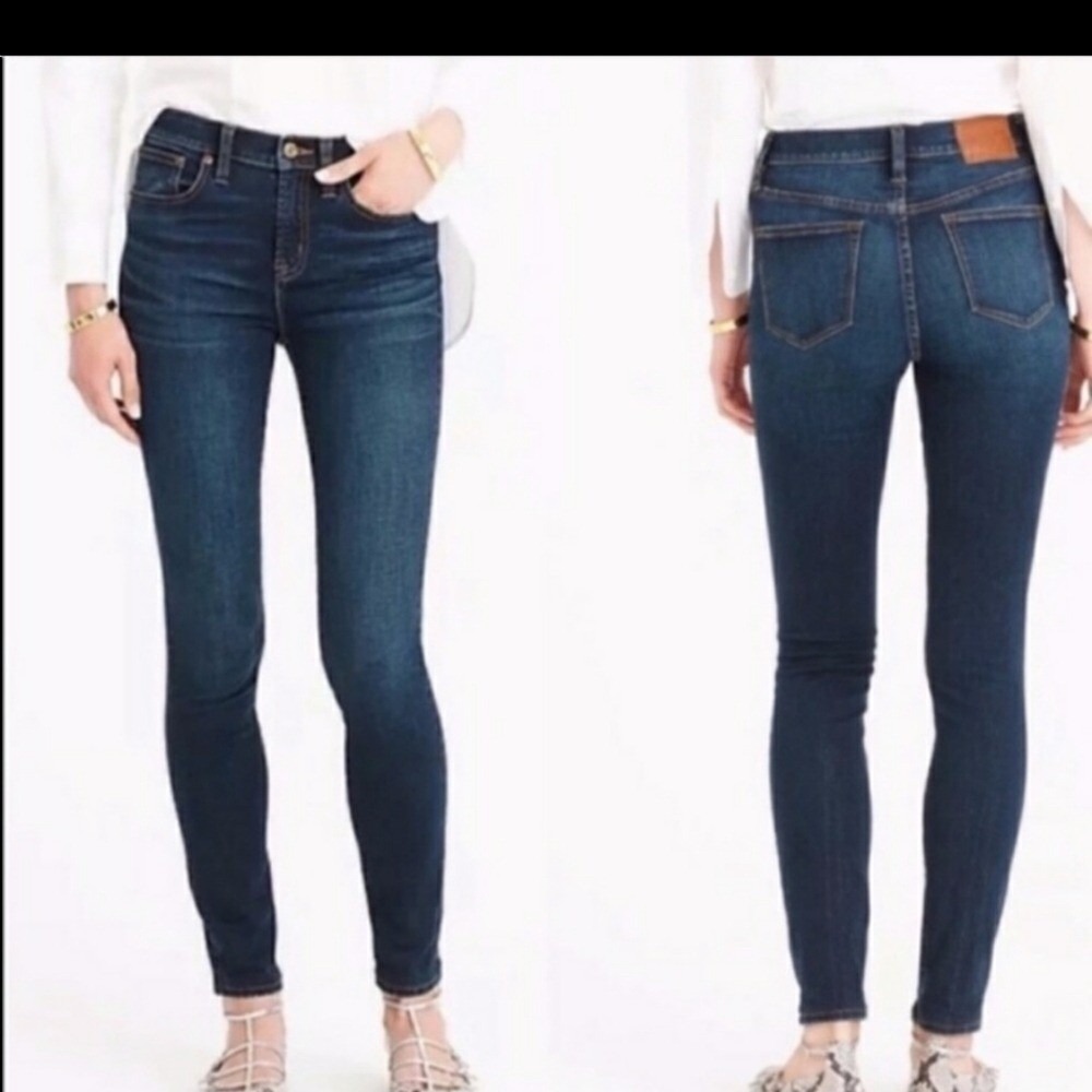 J. CREW LOOKOUT HIGH RISE SKINNY‎ Jeans dark wash